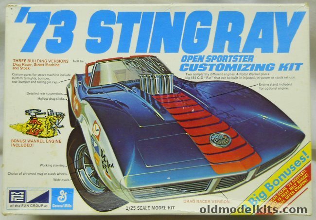 MPC 1/25 1973 Chevrolet Corvette Stingray Convertible - Stock / Street Machine / Drag Racer, 1-7306-225 plastic model kit